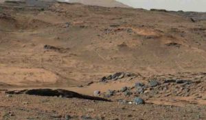 This image from NASA's Mars Curiosity rover shows the Amargosa Valley, on the slopes leading up to Mount Sharp on Mars