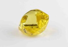 Large Yellow Rough Diamond unearthed Yellow Rough Diamond