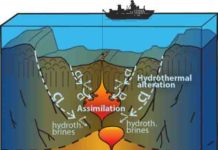 Water cooling for the Earth’s crust The hydrothermal circulation changes the ocean crust and increases the Chlorine (CL) concentration of the rocks by incorporation of sea water