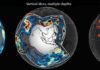 Why did the Earth’s ancient oceans disappear? The maps are showing different viewing options for the region under Southeast Asia.