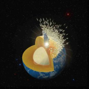 large collision on the early Earth