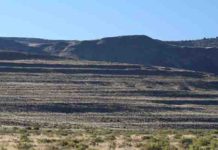 Extinct lakes of the American desert west Erosional Pleistocene shorelines in Surprise Valley, California, USA.