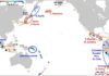 Seismologists introduce new measure of earthquake ruptures A map summarizing the new REEF measure of seismic energy for events around the Pacific Ring of Fire shows the regional patterns indicating earthquake rupture character is affected by persistent features that differ from region to region.