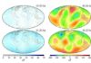 Earth’s magnetic field is not about to reverse Intensity at Earth's surface (left) and radial field (Br) at the CMB (right).