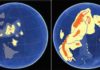 Land rising above the sea 2.4 billion years ago changed planet Earth A conceptual rendering suggests how Earth's land elevations and oceans may have appeared during the assembly of Kenorland, left, and later, right, after the Great Oxygenation Event. A University of Oregon-led study has potentially narrowed the window on when significant amounts of land emerged from under the ocean's surface.
