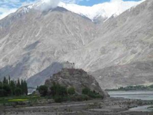 This is a temple in the Nubra Valley of Ladakh, India,