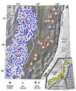 Distribution of 382 seismic stations used in this study.