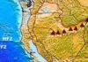 Yellowstone super-volcano has a different history than previously thought This is the location of the Yellowstone's hotspot track. The triangles indicate general locations of the Yellowstone and Snake River Plain age-progressive volcanoes with ages shown in millions of years, plotted on a topography map of the Western United States.