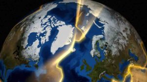 Continental plates around Greenland.