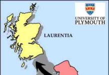 This graphic shows how the ancient land masses of Laurentia, Avalonia and Armorica would have collided to create the countries of England, Scotland and Wales.