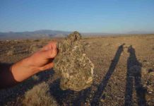 Nobody wins in a landslide Deposits from a landslide outside Pahrump, Nevada.