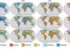 Humans may be reversing the climate clock, by 50 million years Future climate analogs for the years 2020, 2050, 2100 and 2200 according to three well-established models. If greenhouse gas emissions are not curbed, the study says, the climate will continue to warm until it begins to resemble the Eocene in 2100. Credit: Courtesy of the authors
