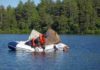 Geoscientists reconstruct ‘eye-opening’ 900-year Northeastern U.S. climate record Doctoral students Daniel Miller, in the water, with Helen Habicht and Benjamin Keisling, handle two recaptured sediment traps from an unusually deep lake in central Maine, where they collected 136 sediment samples spanning the 900-year time span to reconstruct the longest and highest-resolution climate record for the Northeastern United States to date.