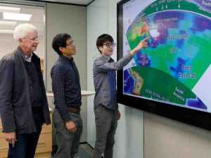 University of Houston researchers John Suppe, left, Jonny Wu and Yi-Wei Chen have reconstructed the ancient plates under the Andes Mountains. Credit: University of Houston