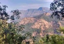 Do volcanoes or an asteroid deserve blame for dinosaur extinction? Layered lava flows within the Wai Subgroup from near Ambenali Ghat, Western Ghats.