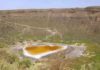 New light into the recent evolution of the African rift valley Explosive volcanic crater (maar) with small lake at the bottom close to Dilo