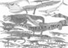 Untangling the evolution of feeding strategies in ancient crocodiles Crocodylomorphs were a highly morphologically and ecologically diverse clade. These extinct crocodile relatives had a much richer variety of skull shapes than living crocodilians, suggesting a wide range of feeding strategies. Credit: Darren Naish, Tetrapod Zoology