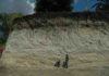 A 49 kilometers high volcanic ash column rose up over the Mayan civilization San Salvador Volcano