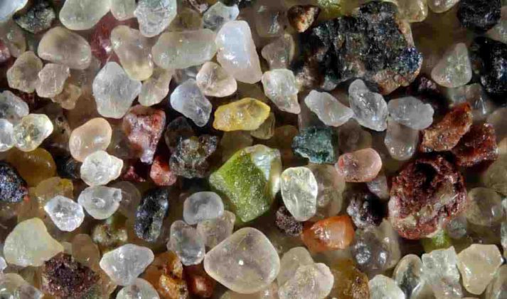 Magnified sand grains Sand that is magnified up to 300 times