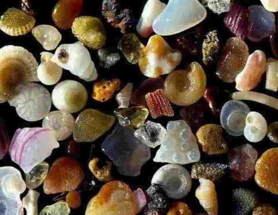 Magnified sand grains Sand that is magnified up to 300 times