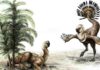 Sex appeal helped dinosaurs take flight A flightless dinosaur called Similicaudipteryx uses its feathers in a mating display. U of A researchers looked at how such displays may have helped dinosaurs evolve feathers that eventually allowed them to fly. Credit: Sydney Mohr