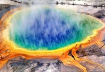 Discovery of ancient super-eruptions indicates the Yellowstone hotspot may be waning Yellowstone National Park is an American national park located in Wyoming, Montana, and Idaho.