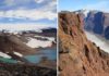 Ancient volcanoes reveal Earth’s recycled crust Photographs of alkaline magmatic intrusions in Greenland. The region was volcanically and tectonically active around 1.2 billion years ago. Although no longer active, it is of major interest to geologists because the subsequent uplift and glacial erosion have cut deep into the rift and exposed the magma chambers that once lay well below the surface. Greenland’s magmas were sourced from a mantle that was enriched and contaminated by ancient crustal materials. Credit: University of St Andrews