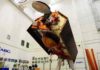 New Earth mission will track rising oceans into 2030 The Sentinel-6A spacecraft sits in its clean room in Germany's IABG space test center. The satellite is being prepared for a scheduled launch in November 2020 from Vandenberg Air Force Base in California. Credit: IABG