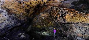 Caves come in all sizes, shapes, and colors. Easy caves are typically defined by high ceilings and smooth floors. Credit: Jesse Barden