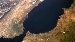 Satellite image of the Gibraltar Arc. Credit: NASA