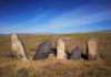 5,200-year-old grains in the eastern Altai Mountains redate trans-Eurasian crop exchange A photo of the stone men (Chimulchek Culture) in the steppe area of Altai Mountains. These figures are characteristic of the peoples who lived in the area around the time of occupation at Tongtian. These specific examples are located at the Chimulchek site (ca. 4000 years old) and not far from Tongtian Cave. Ceramic sherds from the cave suggest that the occupants in the cave shared similar cultural traits to other people in the region. Credit: Jianjun Yu