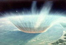 Darkness, not cold, likely responsible for dinosaur-killing extinction Roughly 66 million years ago an asteroid slammed into the Yucatan peninsula. New research shows darkness, not cold, likely drove a mass extinction after the impact. Credit: NASA