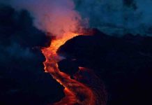 Excessive rain triggered 2018 Kīlauea volcano eruption, study finds Lava streaming from an active vent during the 2018 eruption of Kīlauea Volcano