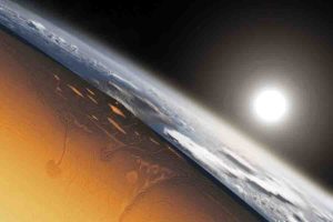 An artistic cross-section through forming crust approximately 3-4 billion years ago. The presence or absence of plate tectonics during this time is a topic of vigorous scientific debate. A study led by Harvard geologists has found evidence that the crust moved quickly over Earth's surface in the deep past, a hallmark of modern plate tectonics. This suggests that plate motion could have been a meaningful process in early Earth history. Credit: Alec Brenner, Harvard University