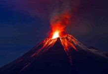 Volcanic carbon dioxide emissions helped trigger Triassic climate change Volcanic eruption