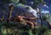 Scientists discover what an armored dinosaur ate for its last meal Illustration of Borealopelta markmitchelli dinosaur by Julius Csotonyi. Credit: © Royal Tyrrell Museum of Palaeontology