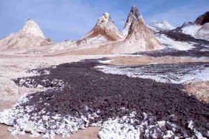 Ol Doinyo Lengai volcano in Tanzania, a source of carbonate-rich magma. 