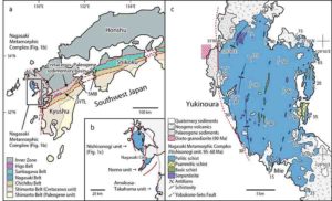 Location and geological map of Yukinoura district, Saikai City, Nagasaki Prefecture, Japan. Credit: Professor Tadao Nishiyama