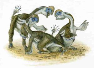 Artist's impression of Oksoko avarsan dinosaurs (credit: Michael Skrepnick)