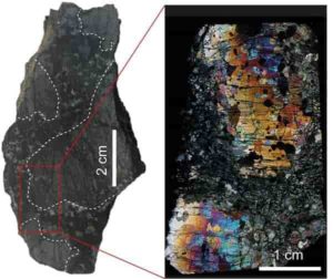 The fluid inclusions inside the olivine contain nanodiamonds, apart from serpentine, magnetite, metallic silicon and pure methane. Credit: University of Barcelona