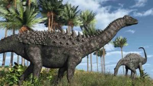 Titanosaurs were common at the time of the asteroid hit at the end of the Cretaceous 66 million years ago. (Credit: AlienCat)