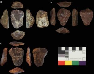 Photos of Nubian Levallois cores associated with Neanderthal fossils. Credit © UCL, Institute of Archaeology & courtesy of the Penn Museum, University of Pennsylvania 