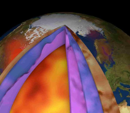 Despite ESA’s GOCE mission ending over seven years ago, scientists continue to use this remarkable satellite’s gravity data to delve deep and unearth secrets about our planet. Recent research shows how scientists have combined GOCE data with measurements taken at the surface to generate a new model of Earth’s crust and upper mantle. This is the first time such a model has been created this way – and it is shedding new light on the processes of plate tectonics. The new model produced in ESA’s 3D Earth study shows for the first time how dissimilar the sub-lithospheric mantle is beneath different oceans, and provides insight as to how the morphology and spreading rates of mid-oceanic ridges may be connected with the deep chemical and thermal structure. Credit: ESA/Planetary Visions)