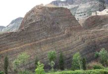 A new look at evolution in the oceans The Xiamaling Formation in China, which contains fossilised algae from primeval times. Credit: © Don E. Canfield