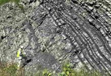 Earth’s climate life story, 3 billion years in the making Boriana Kalderon-Asael conducts field work at a Middle-Upper Ordovician outcrop near Reedsville, Penn. Credit: Ashleigh Hood