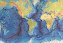Geologists take Earth’s inner temperature using erupted sea glass A map of the World Ocean Floor. Credit: Library of Congress, Geography and Map Division