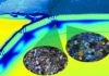 Crushed resistance: Tectonic plate sinking into a subduction zone The model offers new insights into how the plate subducted under Japan breaks into segments by bending and thereby crushing olivine grains on its underside. (Graphic: Taras Gerya / ETH Zurich)