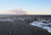 A view of the graben, which emerged near the Holuhraun lava field in Iceland. The western boundary of the graben is seen in the foreground, in the center-right portion of the image, where the land begins to dip down. Credit: Stephan Kolzenburg
