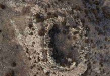 Secondary cratering on Earth: The Wyoming impact crater field Drone images of craters formed at Sheep Mountain. Credit: Kent Sundell, Casper College.