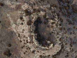 Drone images of craters formed at Sheep Mountain. Credit: Kent Sundell, Casper College.